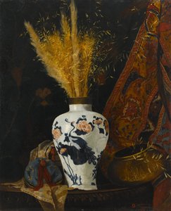 Blumen in einer weißen Vase